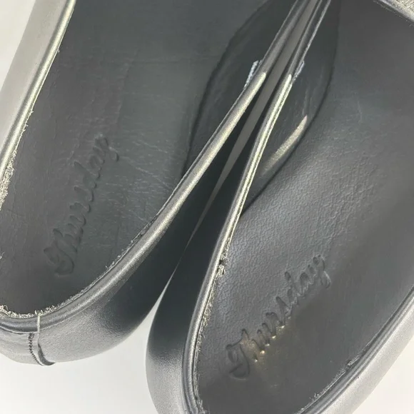 Thursday Boot Company Eden Full Grain Leather Classic Black Slip-on Loafers 6.5 - Picture 6 of 14